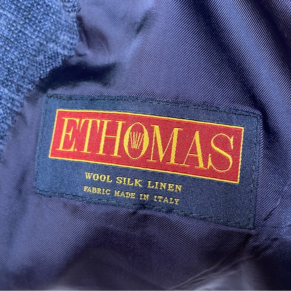Men Suitsupply Blazer Lazio Single Breasted slim Silk Linen Wool Ethomas size 48 - Picture 15 of 16